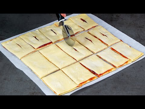 Haben Sie Blätterteig und Marmelade? Kaufen Sie keine Desserts mehr! Dieser ist perfekt!