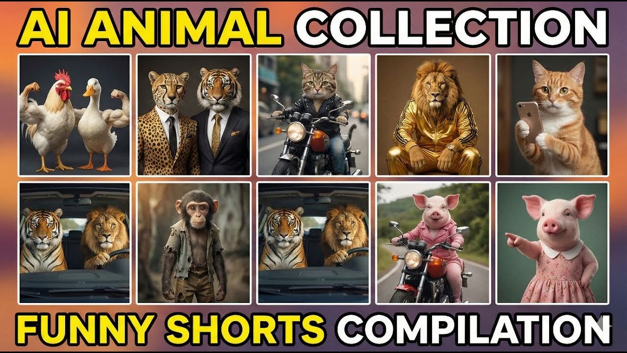 Cute & Funny AI Animals - Shorts Collection