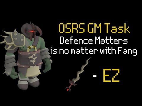 OSRS Defence Matters GM Task EZ with Fang