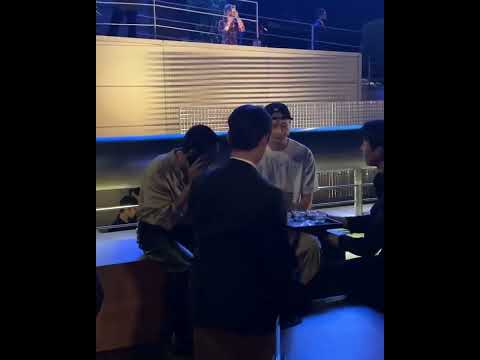 RM with model Juno at Bottega Veneta’s after party in Leeum Museum of Art.