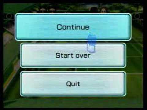 Wii Sports-Tennis-Trying for a quick win Andy Roddick style