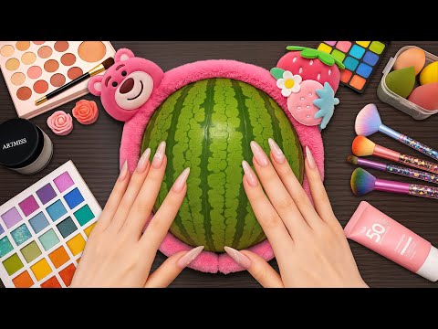 ASMR Makeup on Watermelon (No Talking)