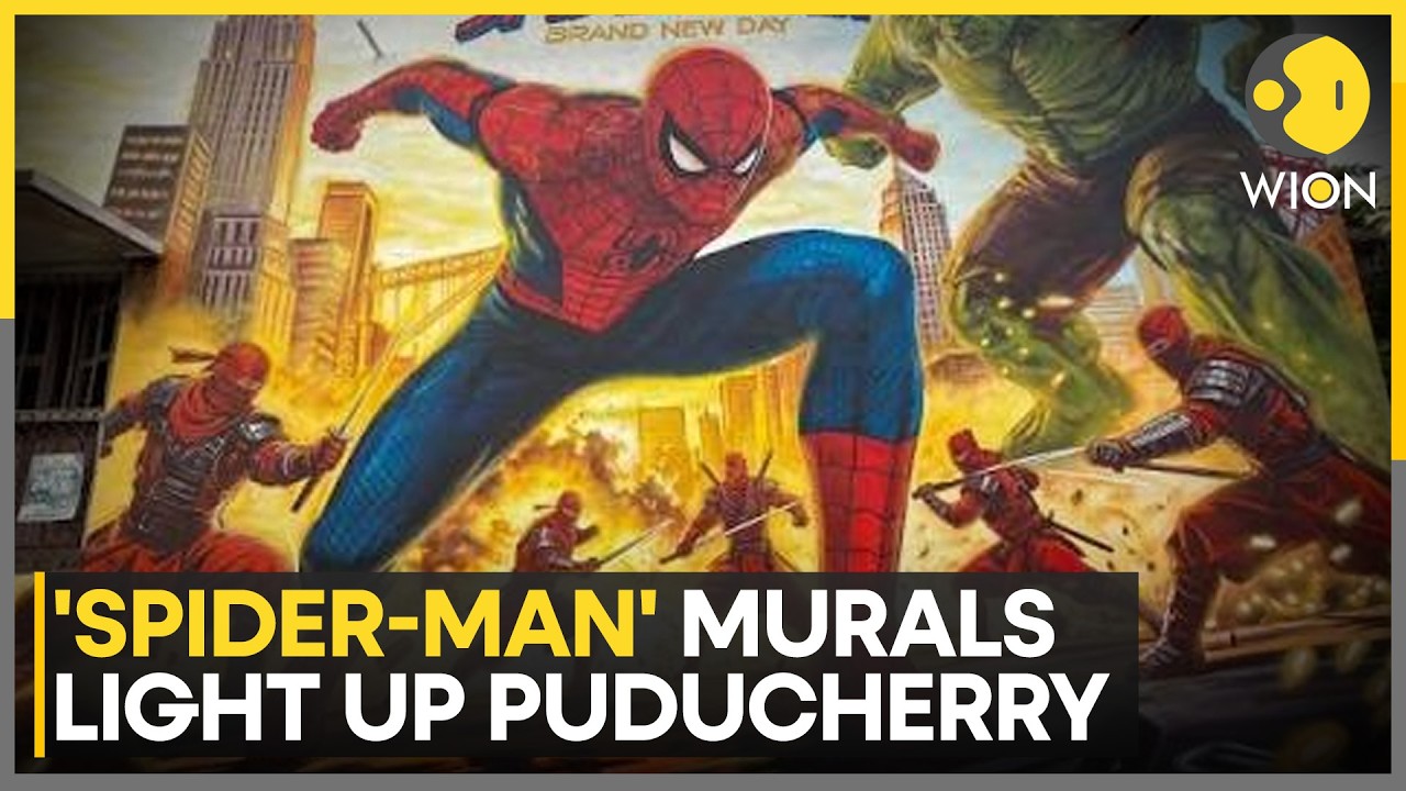 Puducherry Walls Come Alive With Giant 'Spider-Man' Murals | WION