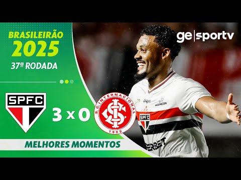SÃO PAULO 3 X 0 INTERNACIONAL | MELHORES MOMENTOS | 37ª RODADA BRASILEIRÃO 2025 | ge.globo
