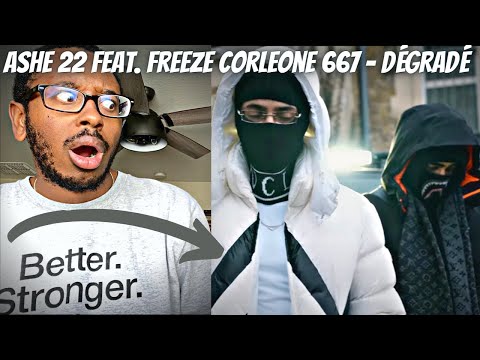 ASHE 22 feat. Freeze Corleone 667 - DÉGRADÉ (REACTS🇺🇸) @MangemortSquad @ashe2242