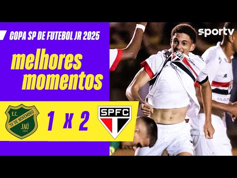 Gols e lances de XV de Jaú x São Paulo