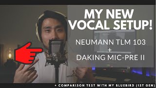 Video thumbnail for My New Vocal Setup - Neumann TLM 103 + Daking Mic-Pre II // Bluebird Comparison Test | Ken Tsuruta by kenisinoregon