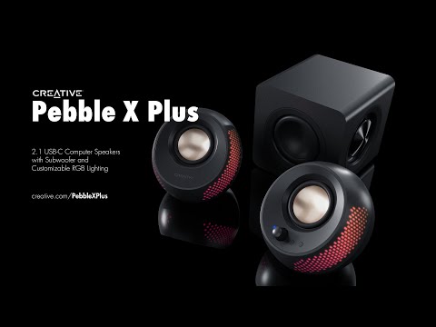 Creative Pebble X Plus 2.1 USB-C Computer Speakers with Creative Pebble X Plus 2.1 USB-C Computer Speakers with