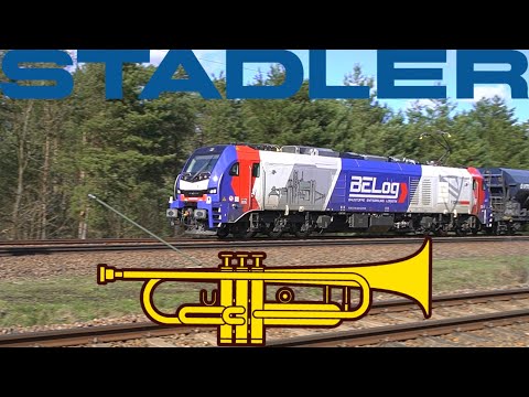 BELog 159 238 Stadler EuroDual mit Facs Ganzzug gibt ein Makro/ Horn🎺! @Lokführer Martin