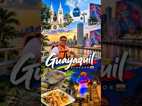🇪🇨 GUAYAQUIL EN 1 DÍA | Iguanas, Río Guayas, Puerto Santa Ana y las 444 escalinatas