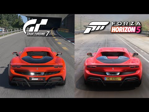 Gran Turismo 7 vs Forza Horizon 5 - Ferrari 296 GTB Sound Comparison