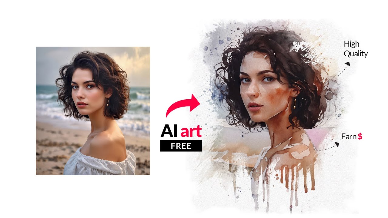 GENERATIVE FILL A.I : Transform Photos into Stunning Watercolor Paintings (Photoshop)