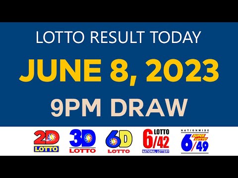 [Thursday] Lotto Result Today JUNE 8 2023 9pm Ez2 Swertres 2D 3D 6D 6/42 6/49 PCSO