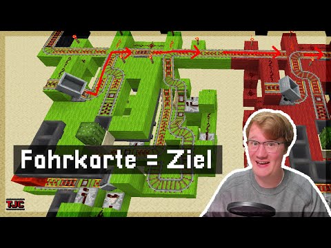 Redstone FLEX: FAHRKARTE wählt ZIEL aus | Vanilla Minecraft Redstone