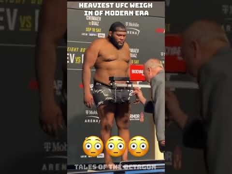 Heaviest UFC Scale Weight Ever😳5’9 Heavyweight Chris Barnett Hits the Scales at a Whopping 267.5lbs
