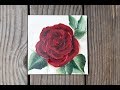 Easy Acrylic Paint a Red rose  - Painting a Day #2