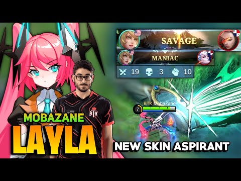 SAVAGE & MANIAC! Layla Aspirant New Skin Miss Hikari [ Top Global Layla Best Build ] Mobazane - MLBB