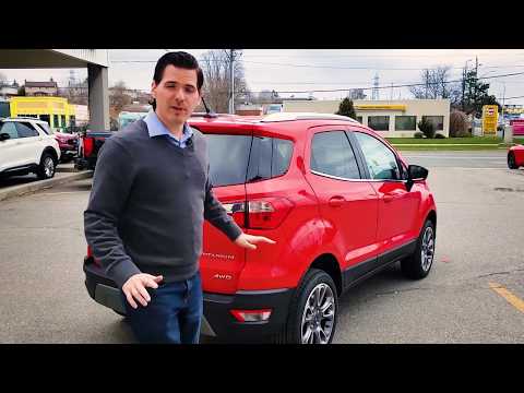Part of a video titled How to open the trunk on the 2020 Ford EcoSport Titanium - YouTube