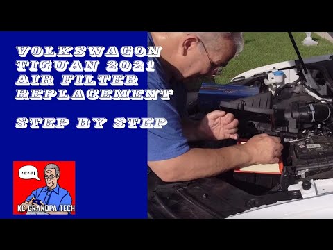 How to Replace the Engine Air Filter on a VW Tiguan  (model year 2021 and earlier) step by step