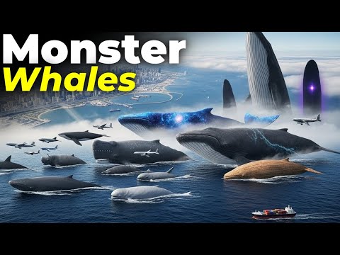Aircraft Sperm Whale vs Aircraft Fin Whale | Colossal Monster Whales 3D Comparison