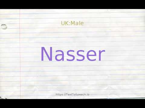 How to pronounce nasser