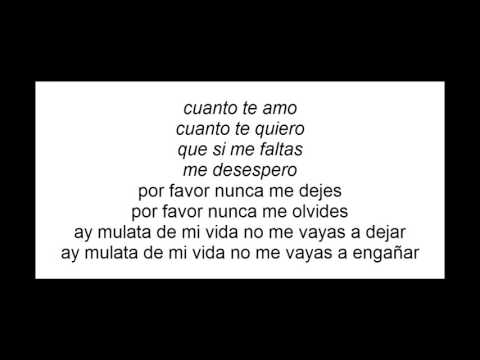 Cuanto te quiero cuanto te amo guayacán con letra