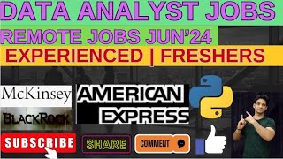 Data Analyst Jobs 2024 | Entry-Level Data Analyst Jobs | Data Analyst Jobs in India | Jobs June