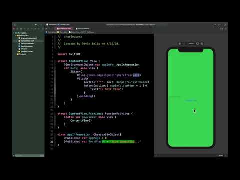 Sharing Data between views and Navigation in SwiftUI2.0