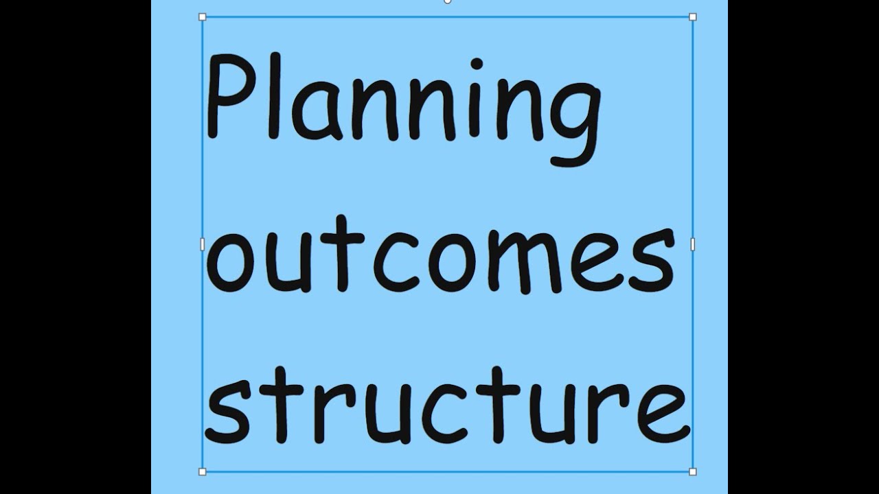 plan outcome structure