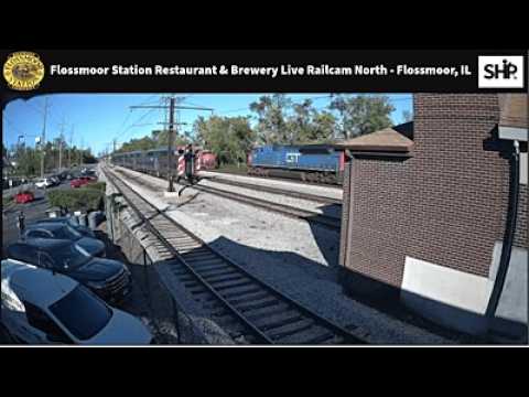 Live webcam view of Flossmoor Station North Railcam at Brewery Depot