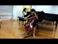 Luigi Denza's Funiculi Funicular in cello 