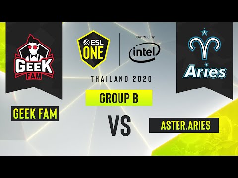 Dota2 - Geek Fam vs. Aster.Aries - Game 2 - ESL One Thailand 2020 - Group B - AS
