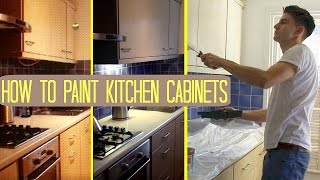 HOW TO PAINT KITCHEN CABINETS / CUPBOARDS  UK makeover on a budget