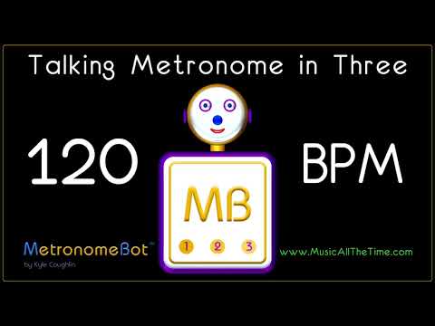 Talking metronome in 3/4 at 120 BPM MetronomeBot
