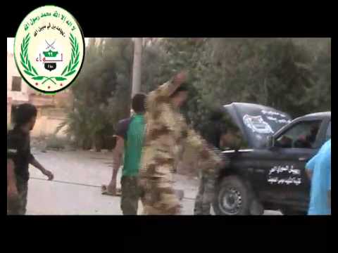 استهداف المدفعية المتمركزة على الجبل بصاروخ محلي الصنع من قبل لواء المجاهدين في سبيل الله في دير الزور