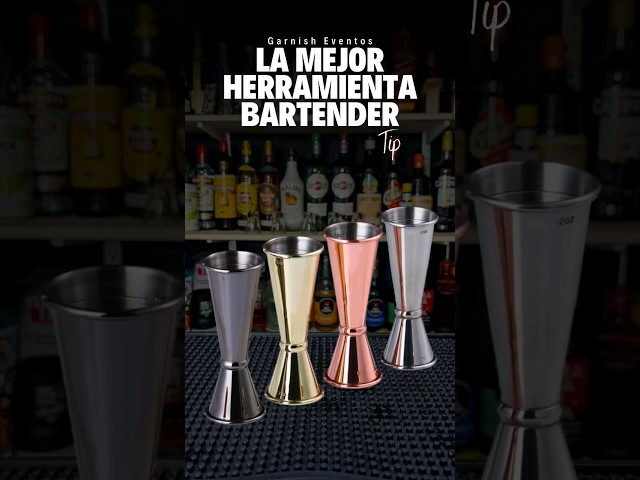 Vídeo relacionado con Point-Virgule Juego de coctelera con coctelera, jigger, cuchara y batidora de cóctel, 4 piezas, color dorado