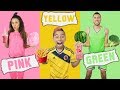 EATING Only ONE COLOR Of FOOD For 24 Hours CHALLENGE The Royalty Family