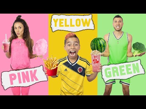 EATING Only ONE COLOR of FOOD For 24 Hours CHALLENGE! | The Royalty Family