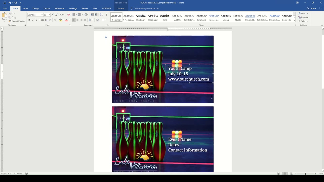 Post Card Template Video