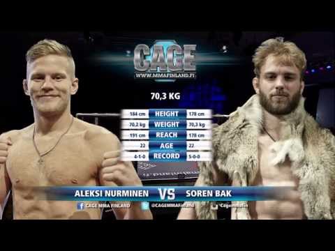 CAGE 30 Aleksi Nurminen vs Soren Bak (MMA)