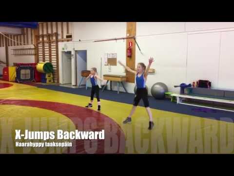 X-jumps backward - Haarahyppy takaperin