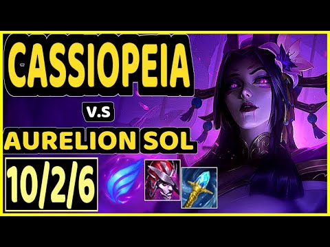 YODA (CASSIOPEIA) vs AURELION SOL - 10/2/6 KDA MID GAMEPLAY - BR Ranked MASTER