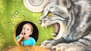 Nastya and Dad explore a new amusement park for kids