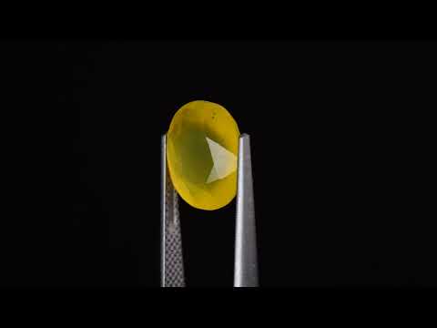 Натуральный желтый Опал овал 11.4x10.3мм 3.36ct видео