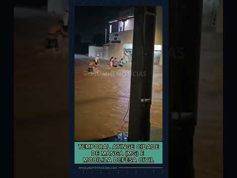 Temporal atinge Manga e mobiliza Defesa Civil