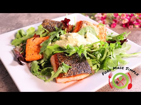 Charred Salmon w/Greens & Gribiche Dressing | Seared Salmon Salad Recipe | Food Made Simple