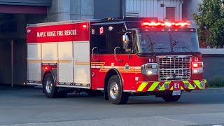 Maple Ridge Fire Rescue - Engine 1 Responding (x2)
