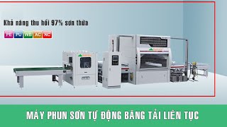 Máy phun sơn tự động băng tải , thu hồi 97% sơn thừa
