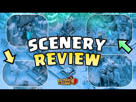 NEW Frost Age Scenery REVIEW! All Animations and Easter Eggs (Clash Of Clans)