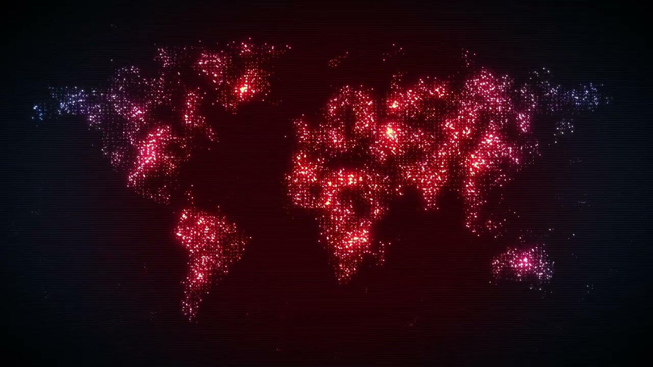 Digital World Map Background Video Loop